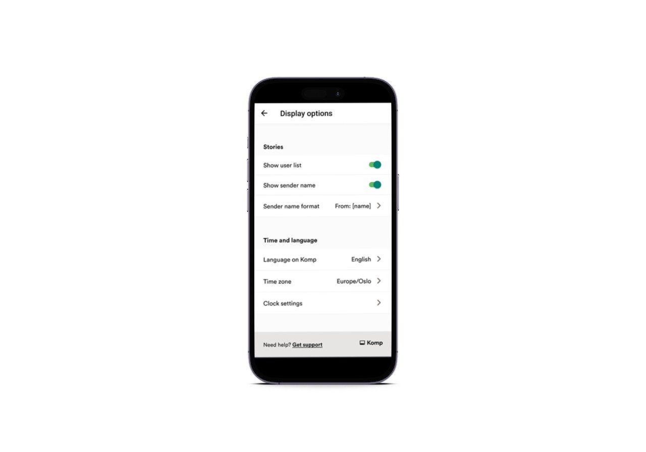 Display options